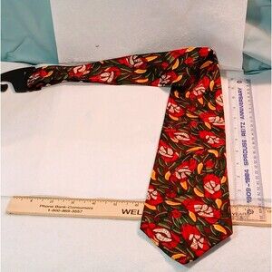 Tabasco Tobasco Neck Tie Hot Sauce Branding 100% Silk Mens Tie